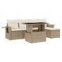 Juego de sofás jardín con cojines 6 pzas ratán sintético beige by , Garden sets - Ref: Foro24-3267868, Price: 412,22 €, Disco...