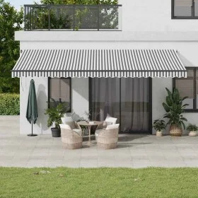 Toldo retráctil manual antracita y blanco 600x300cm von , Markisen - Ref: Foro24-3310243, Preis: 470,56 €, Rabatt: %