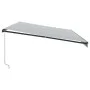 Toldo retráctil manual antracita y blanco 600x300cm by , Awnings - Ref: Foro24-3310243, Price: 470,41 €, Discount: %