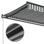 Toldo retráctil manual antracita y blanco 600x300cm by , Awnings - Ref: Foro24-3310243, Price: 470,41 €, Discount: %
