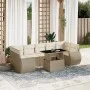 Set de sofás de jardín y cojines 8 piezas ratán sintético beige von , Gartensets - Ref: Foro24-3268408, Preis: 655,71 €, Raba...