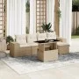 Juego de sofás jardín con cojines 6 pzas ratán sintético beige by , Garden sets - Ref: Foro24-3269128, Price: 446,37 €, Disco...