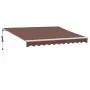 Toldo retráctil automático con luces LED marrón 300x250 cm by , Awnings - Ref: Foro24-3215376, Price: 501,65 €, Discount: %