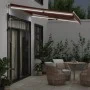 Toldo retráctil automático con luces LED marrón 300x250 cm by , Awnings - Ref: Foro24-3215376, Price: 501,65 €, Discount: %
