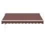 Toldo retráctil automático con luces LED marrón 300x250 cm by , Awnings - Ref: Foro24-3215376, Price: 502,14 €, Discount: %