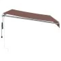 Toldo retráctil automático con luces LED marrón 300x250 cm by , Awnings - Ref: Foro24-3215376, Price: 501,65 €, Discount: %