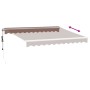 Toldo retráctil automático con luces LED marrón 300x250 cm by , Awnings - Ref: Foro24-3215376, Price: 502,14 €, Discount: %