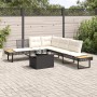 Set de sofás jardín 2 pzas con cojines ratán PE y vidrio negro de , Conjuntos de jardín - Ref: Foro24-3277494, Precio: 362,30...