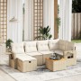 Set sofás de jardín 7 piezas y cojines ratán sintético beige by , Garden sets - Ref: Foro24-3264950, Price: 456,98 €, Discoun...