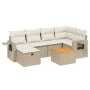 Set sofás de jardín 7 piezas y cojines ratán sintético beige de , Conjuntos de jardín - Ref: Foro24-3264950, Precio: 491,48 €...
