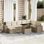 Set de sofás de jardín 9 pzas con cojines ratán sintético beige de , Conjuntos de jardín - Ref: Foro24-3275348, Precio: 673,6...