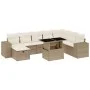Set de sofás de jardín 9 pzas con cojines ratán sintético beige de , Conjuntos de jardín - Ref: Foro24-3275348, Precio: 673,6...