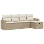 Juego de sofás jardín con cojines 5 pzas ratán sintético beige by , Garden sets - Ref: Foro24-3263464, Price: 343,65 €, Disco...