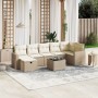 Juego de sofás de jardín con cojines beige 8 pzas ratán PE by , Garden sets - Ref: Foro24-3263514, Price: 514,81 €, Discount: %
