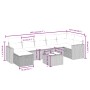 Juego de sofás de jardín con cojines beige 8 pzas ratán PE by , Garden sets - Ref: Foro24-3263514, Price: 514,81 €, Discount: %
