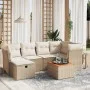 Set sofás de jardín 7 piezas y cojines ratán sintético beige by , Garden sets - Ref: Foro24-3264726, Price: 473,11 €, Discoun...
