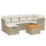 Set sofás de jardín 7 piezas y cojines ratán sintético beige by , Garden sets - Ref: Foro24-3264726, Price: 473,11 €, Discoun...