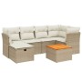 Set sofás de jardín 7 piezas y cojines ratán sintético beige by , Garden sets - Ref: Foro24-3264726, Price: 455,48 €, Discoun...