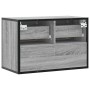 Mueble de TV madera y metal roble ahumado 60x31x39,5 cm von , TV-Möbel - Ref: Foro24-848912, Preis: 52,86 €, Rabatt: %