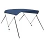 Marineblaue 2-Bogen-Bimini-Markise 150x120x110 cm von vidaXL, Aufbewahrungsabdeckungen für Boote - Ref: Foro24-93126, Preis: ...