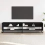 Mueble de TV madera de ingeniería negro 180,5x40x46 cm by , TV Furniture - Ref: Foro24-3300800, Price: 104,73 €, Discount: %