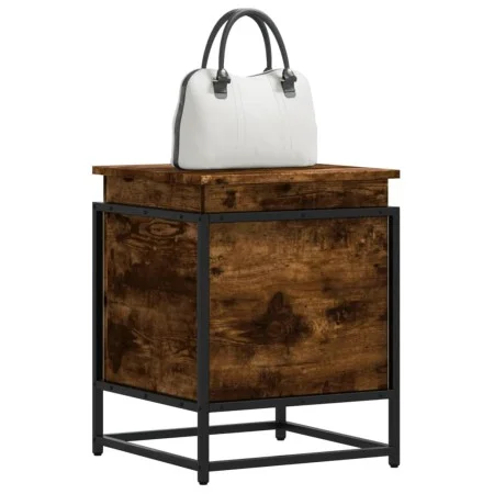 Caja de almacenaje con tapa madera roble ahumado 40x40x51,5 cm by , Storage baskets - Ref: Foro24-848791, Price: 43,45 €, Dis...