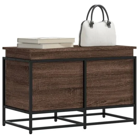 Caja de almacenaje con tapa madera marrón roble 80x40x51,5 cm von , Aufbewahrungskörbe - Ref: Foro24-848803, Preis: 69,10 €, ...