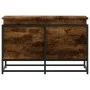 Caja de almacenaje con tapa madera roble ahumado 80x40x51,5 cm de , Cestas para almacenaje - Ref: Foro24-848801, Precio: 68,0...