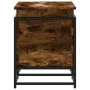 Caja de almacenaje con tapa madera roble ahumado 80x40x51,5 cm de , Cestas para almacenaje - Ref: Foro24-848801, Precio: 68,0...