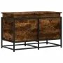Caja de almacenaje con tapa madera roble ahumado 80x40x51,5 cm de , Cestas para almacenaje - Ref: Foro24-848801, Precio: 68,0...
