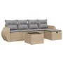 Juego de sofás jardín con cojines beige mezcla 6 pzas ratán PE by , Garden sets - Ref: Foro24-3264095, Price: 381,40 €, Disco...