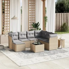 Juego de sofás jardín con cojines beige mezcla 8 pzas ratán PE by , Garden sets - Ref: Foro24-3263225, Price: 472,65 €, Disco...