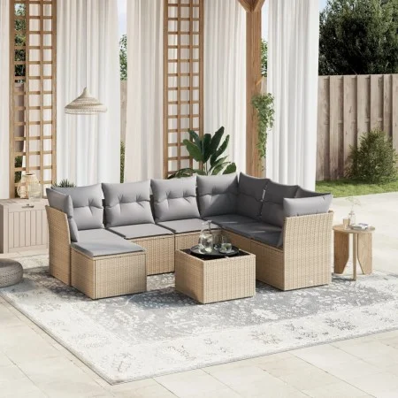 Juego de sofás jardín con cojines beige mezcla 8 pzas ratán PE von , Gartensets - Ref: Foro24-3263225, Preis: 472,65 €, Rabat...