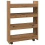 Carro de almacenaje estrecho 4 niveles madera roble artisian by , Kitchen and dining carts - Ref: Foro24-855267, Price: 60,12...