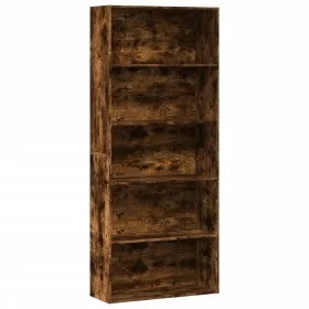 Estantería madera ingeniería color roble ahumado 80x30x189 cm by , Bookcases and shelves - Ref: Foro24-3314673, Price: 87,59 ...
