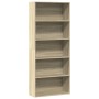 Estantería madera ingeniería color roble 80x30x189cm by , Bookcases and shelves - Ref: Foro24-3314671, Price: 95,83 €, Discou...