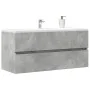 Armario para lavabo contrachapada gris hormigón 100x38,5x45 cm von , Badezimmermöbel - Ref: Foro24-856251, Preis: 51,82 €, Ra...