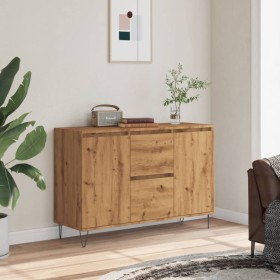 Aparador de madera de ingeniería roble artisan 104x35x70 cm by , bathroom vanities - Ref: Foro24-857269, Price: 121,91 €, Dis...