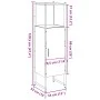 Armario de baño madera de ingeniería envejecida 33x33x120,5 cm by , bathroom vanities - Ref: Foro24-857706, Price: 61,83 €, D...