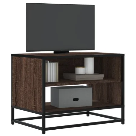 Mueble TV metal y madera ingeniería marrón roble 61x40x46 cm von , TV-Möbel - Ref: Foro24-848883, Preis: 44,42 €, Rabatt: %