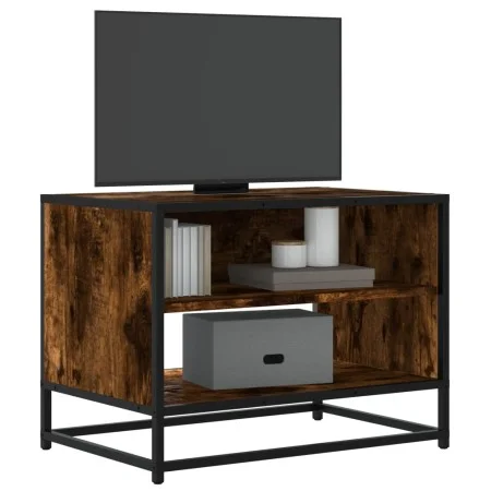 Mueble TV metal y madera ingeniería roble humo 61x40x46 cm von , TV-Möbel - Ref: Foro24-848881, Preis: 43,15 €, Rabatt: %