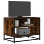 Mueble TV metal y madera ingeniería roble humo 61x40x46 cm de , Muebles TV - Ref: Foro24-848881, Precio: 43,67 €, Descuento: %