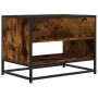 Mueble TV metal y madera ingeniería roble humo 61x40x46 cm de , Muebles TV - Ref: Foro24-848881, Precio: 43,67 €, Descuento: %