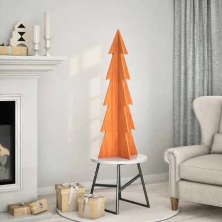 Árbol Navidad de adorno madera maciza pino marrón cera 112 cm by , Christmas trees - Ref: Foro24-858173, Price: 35,47 €, Disc...