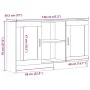 Aparador de madera ingeniería envejecida negro 120x30,5x70 cm by , Sideboards - Ref: Foro24-856162, Price: 104,00 €, Discount: %