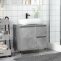 Armario de baño madera contrachapada gris hormigón 65x33x60 cm de , Tocadores de baño - Ref: Foro24-857222, Precio: 71,03 €