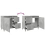 Armario de baño madera contrachapada gris hormigón 65x33x60 cm by , bathroom vanities - Ref: Foro24-857222, Price: 68,74 €, D...