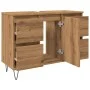 Mueble de baño madera de ingeniería roble artisan 80x33x60 cm de , Muebles de baño - Ref: Foro24-857236, Precio: 126,12 €, De...