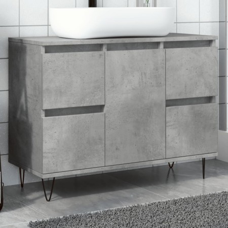 Mueble de baño madera de ingeniería gris hormigón 80x33x60 cm von , Badezimmermöbel - Ref: Foro24-857234, Preis: 91,49 €, Rab...
