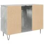 Mueble de baño madera de ingeniería gris hormigón 80x33x60 cm by , Bathroom furniture - Ref: Foro24-857234, Price: 90,05 €, D...